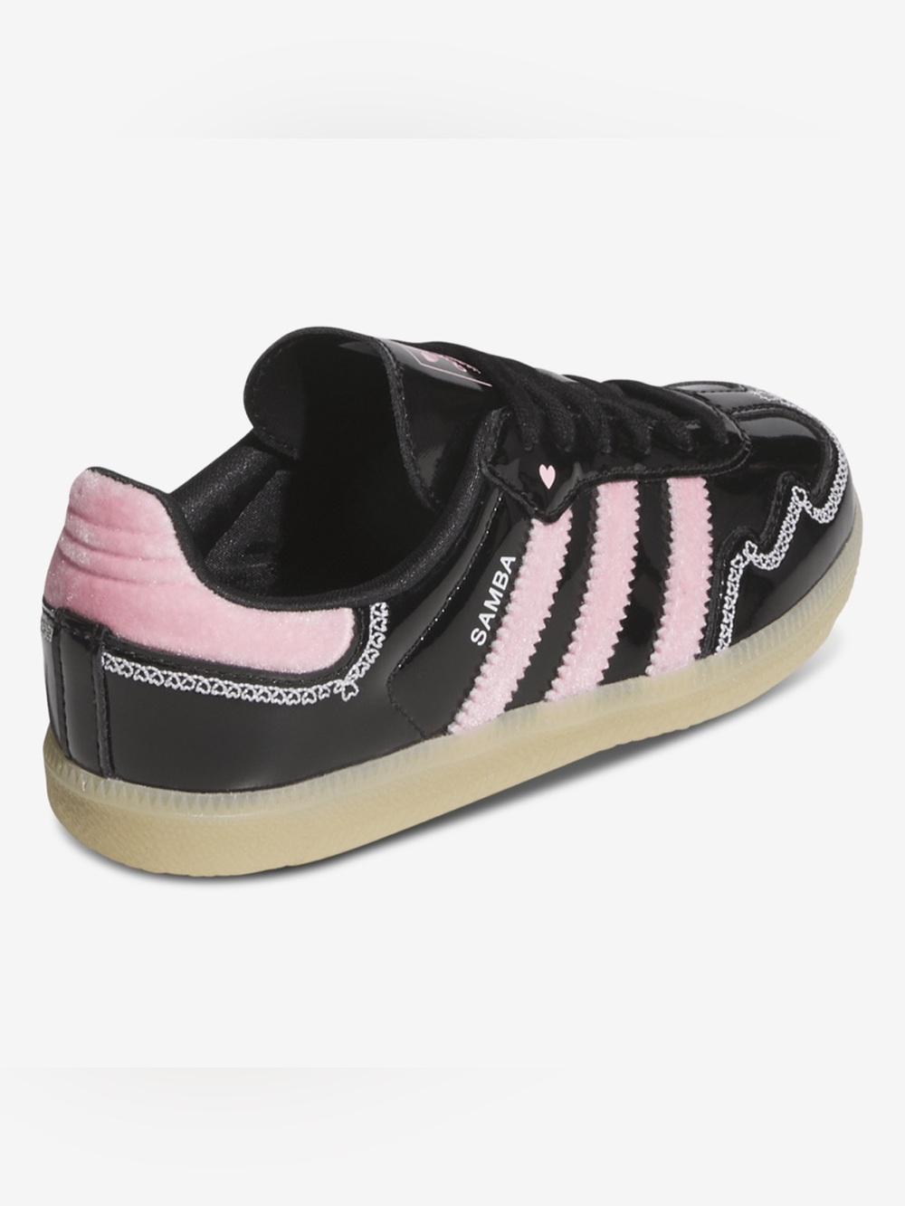adidas Samba Sneakers in Black & Pink adidas Originals Samba OG preschool and GS - Picture 4 of 7